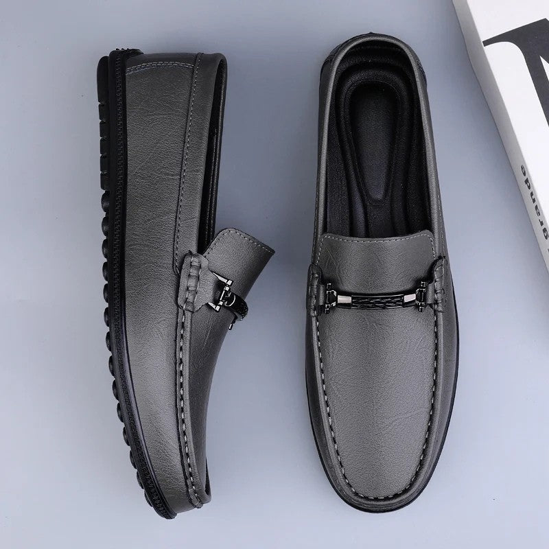 Edmund Men's Leather Slip On Loafers 13