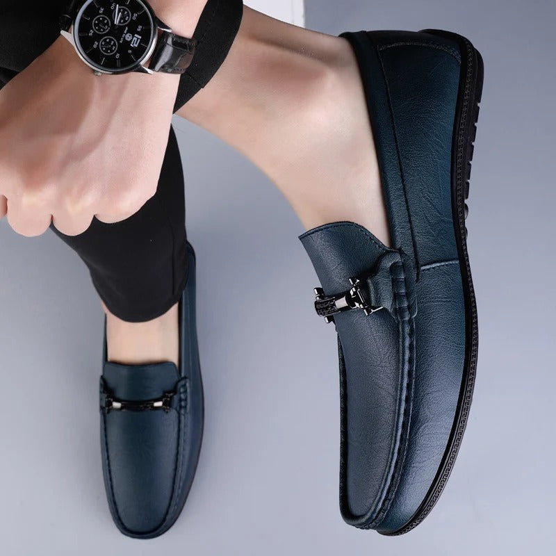 Edmund Men's Leather Slip On Loafers 7