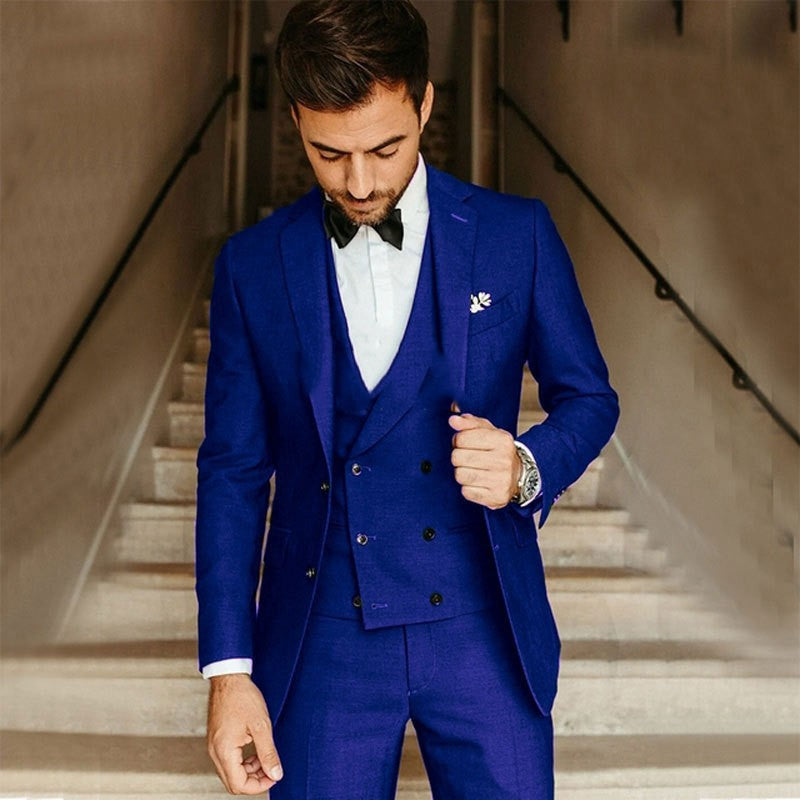 Aaron Men's Double Breasted Three Piece Suit 2