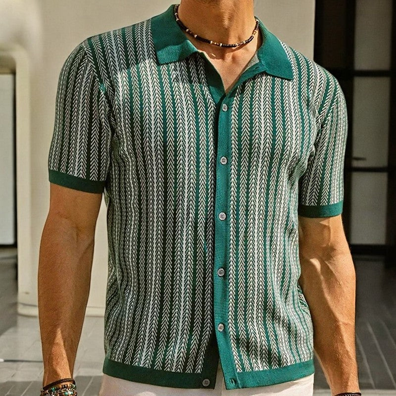 Aaron Men's Knitted Polo Shirt 3