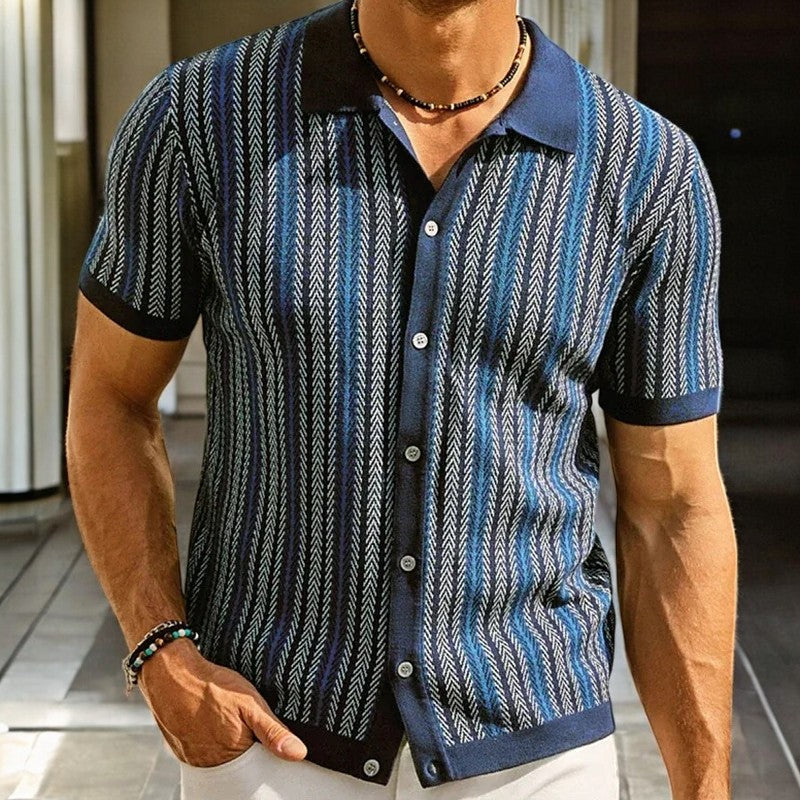 Aaron Men's Knitted Polo Shirt 4