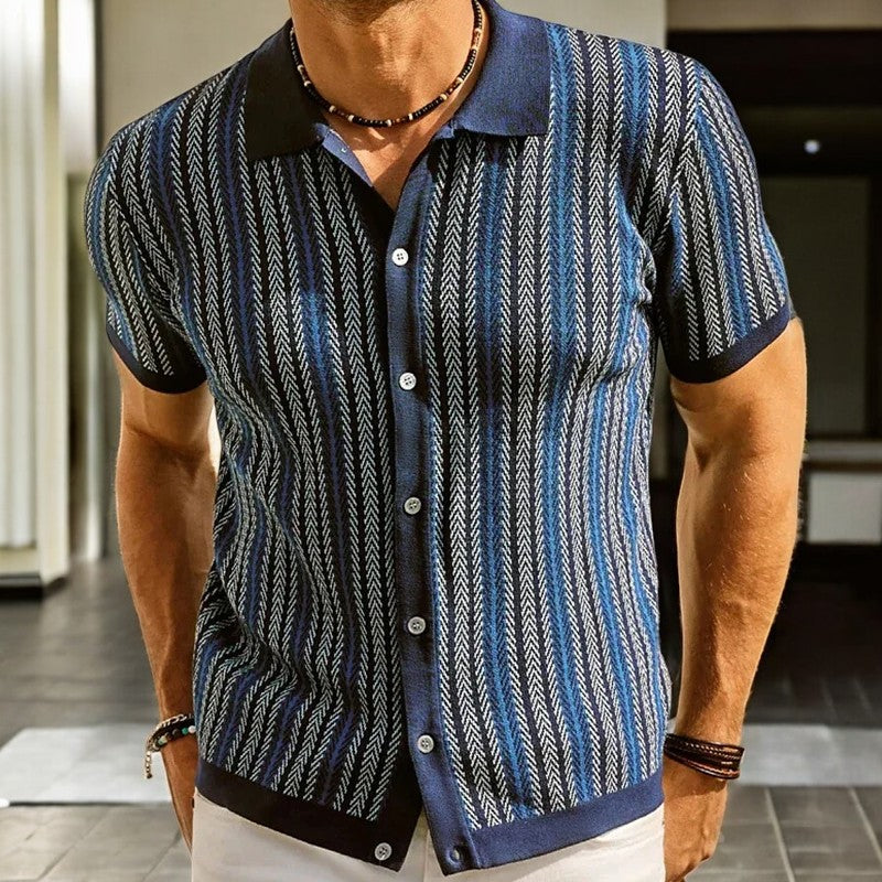 Aaron Men's Knitted Polo Shirt 5