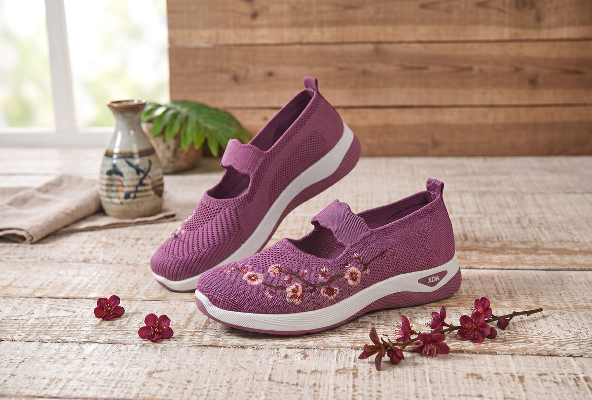 Women's Floral Mary Jane Sneakers