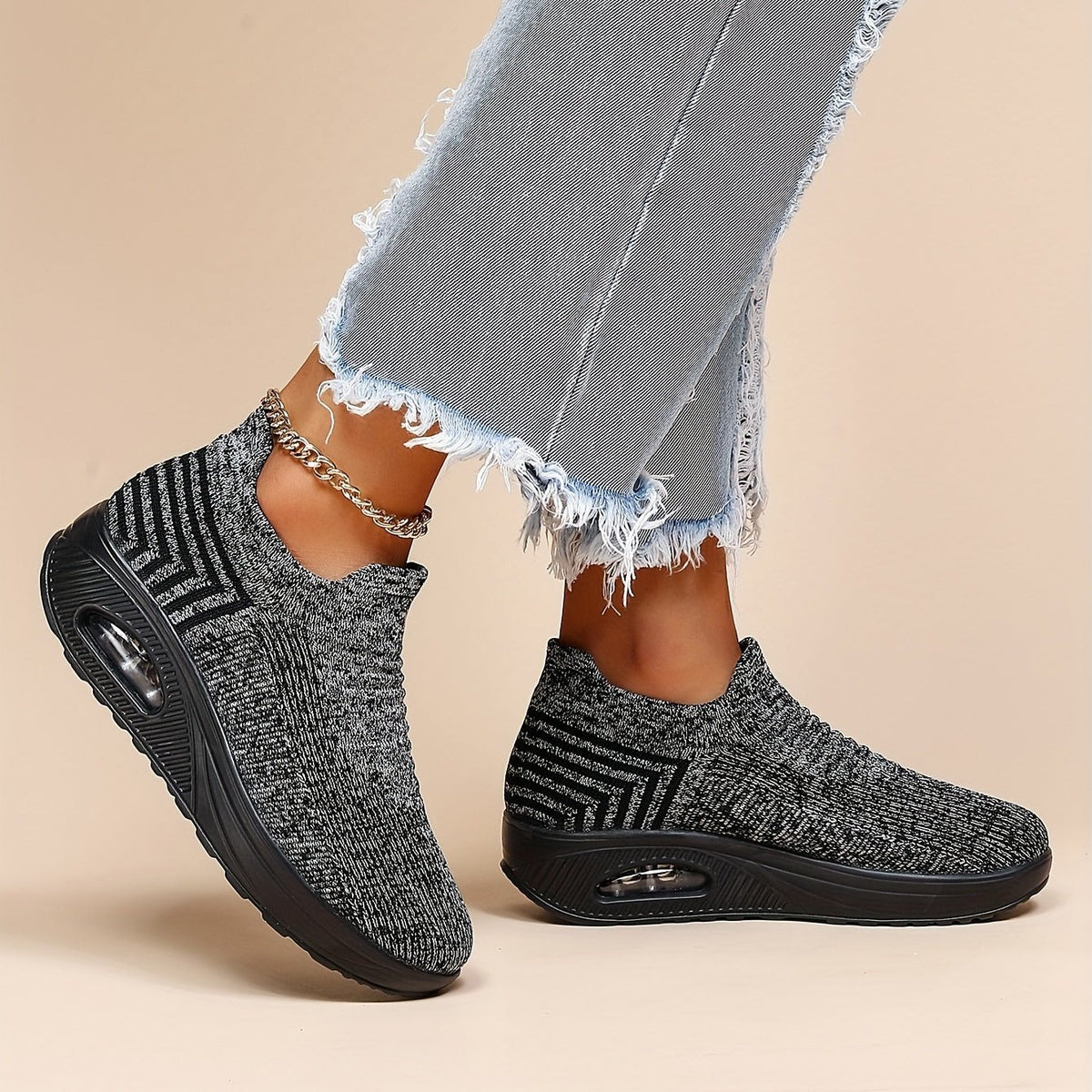Women's Knit Platform Sneakers