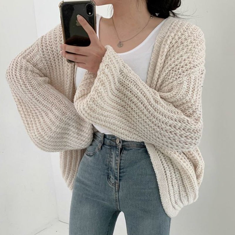 Women's Oversized Chunky Knit Cardigan