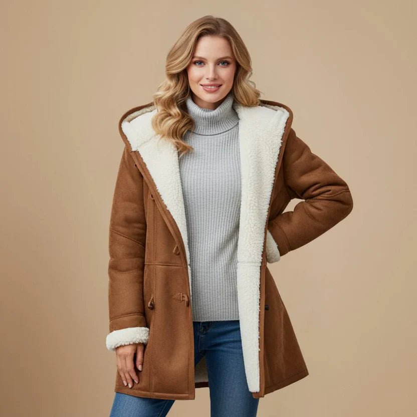 Women's Oversized Shearling-Lined Duffle Coat