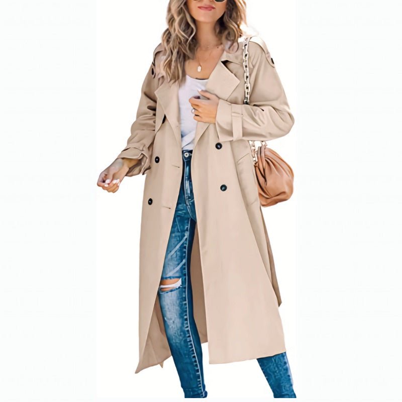 Women's Oversized Trench Coat - Khaki