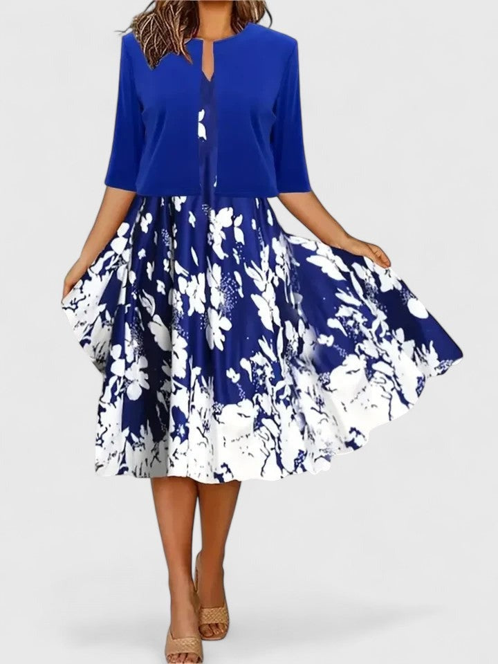 Floral A Line Midi Dress