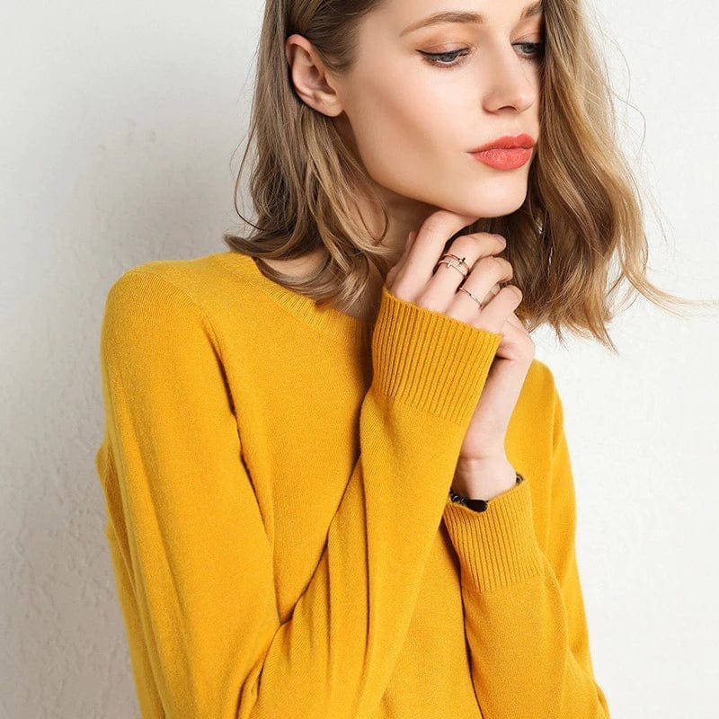 Women's Wool Crew Neck Sweater
