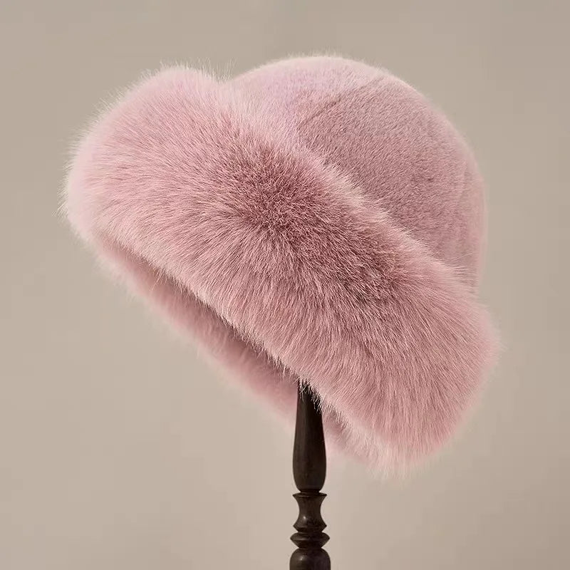 Amelia Women's Faux Fur Bucket Hat 1