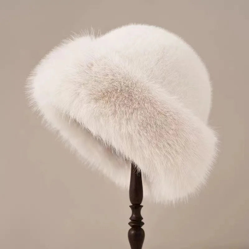 Amelia Women's Faux Fur Bucket Hat 3