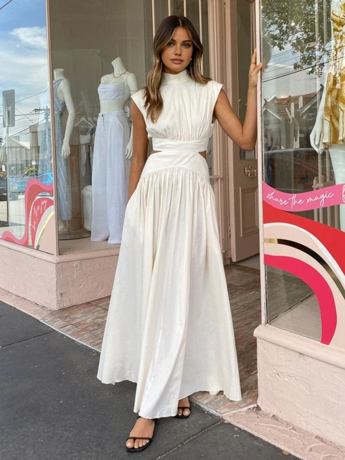 High Neck Formal Maxi Dress