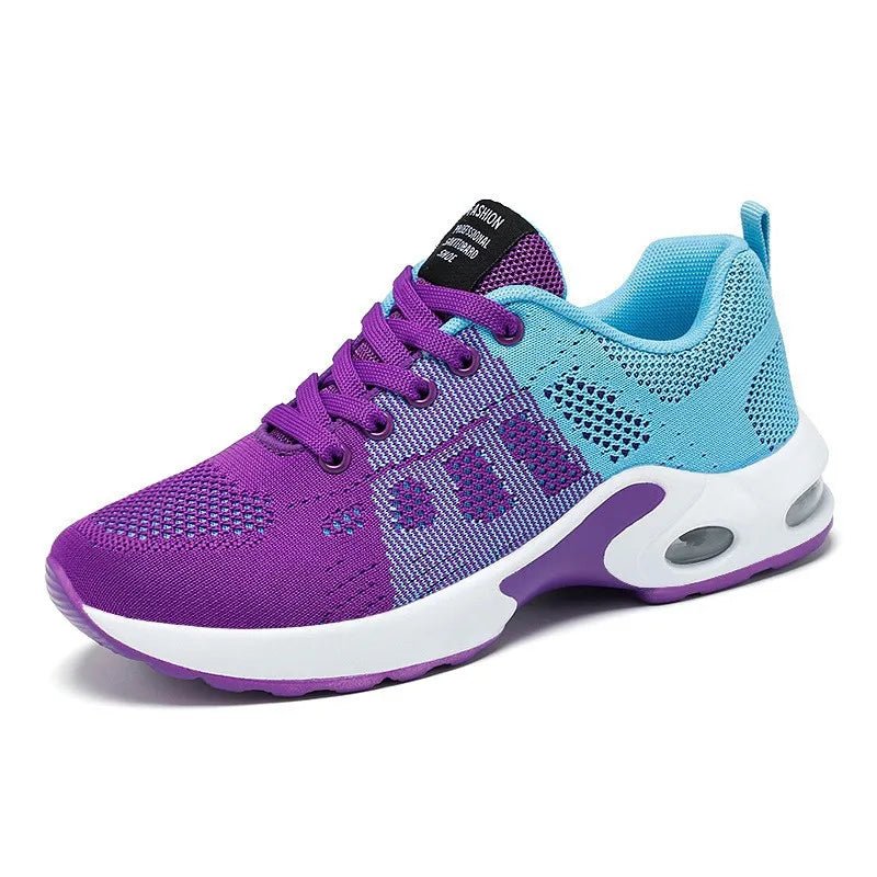 Women's Color-Block Knit Sneakers - Purple