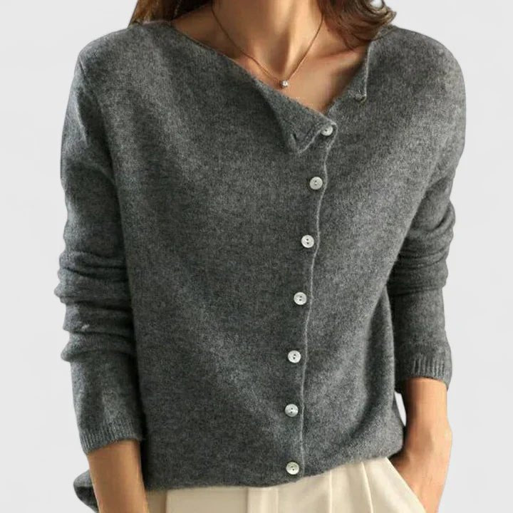 Women's Wool Cardigan - Gray
