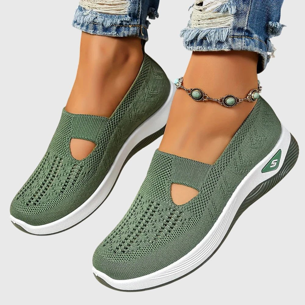 Women's Platform Knit Sneakers - Green