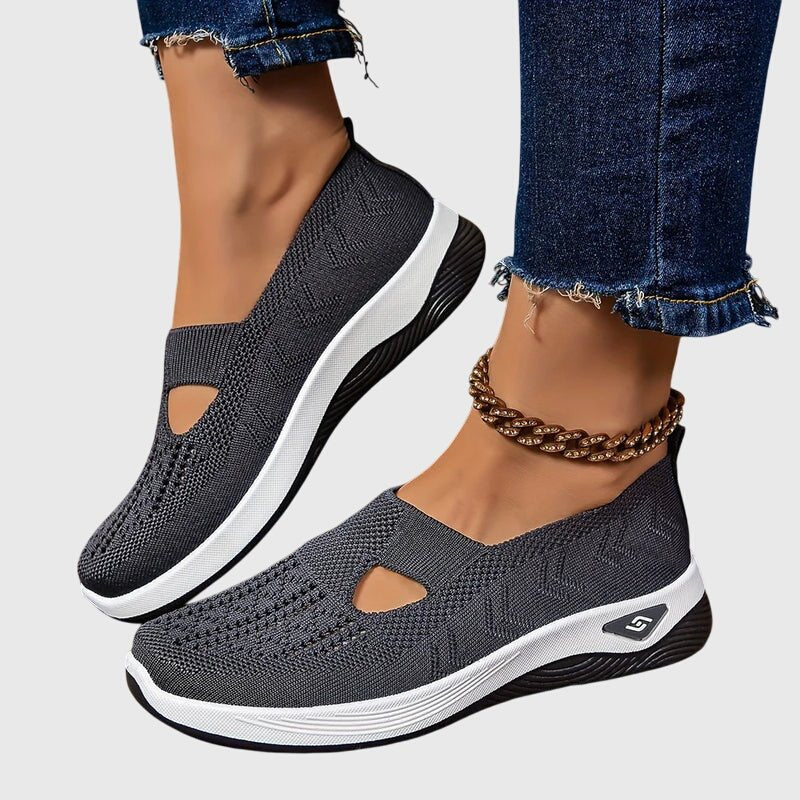 Women's Platform Knit Sneakers - Gray