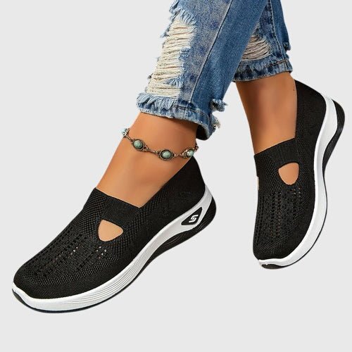 Women's Platform Knit Sneakers - Black