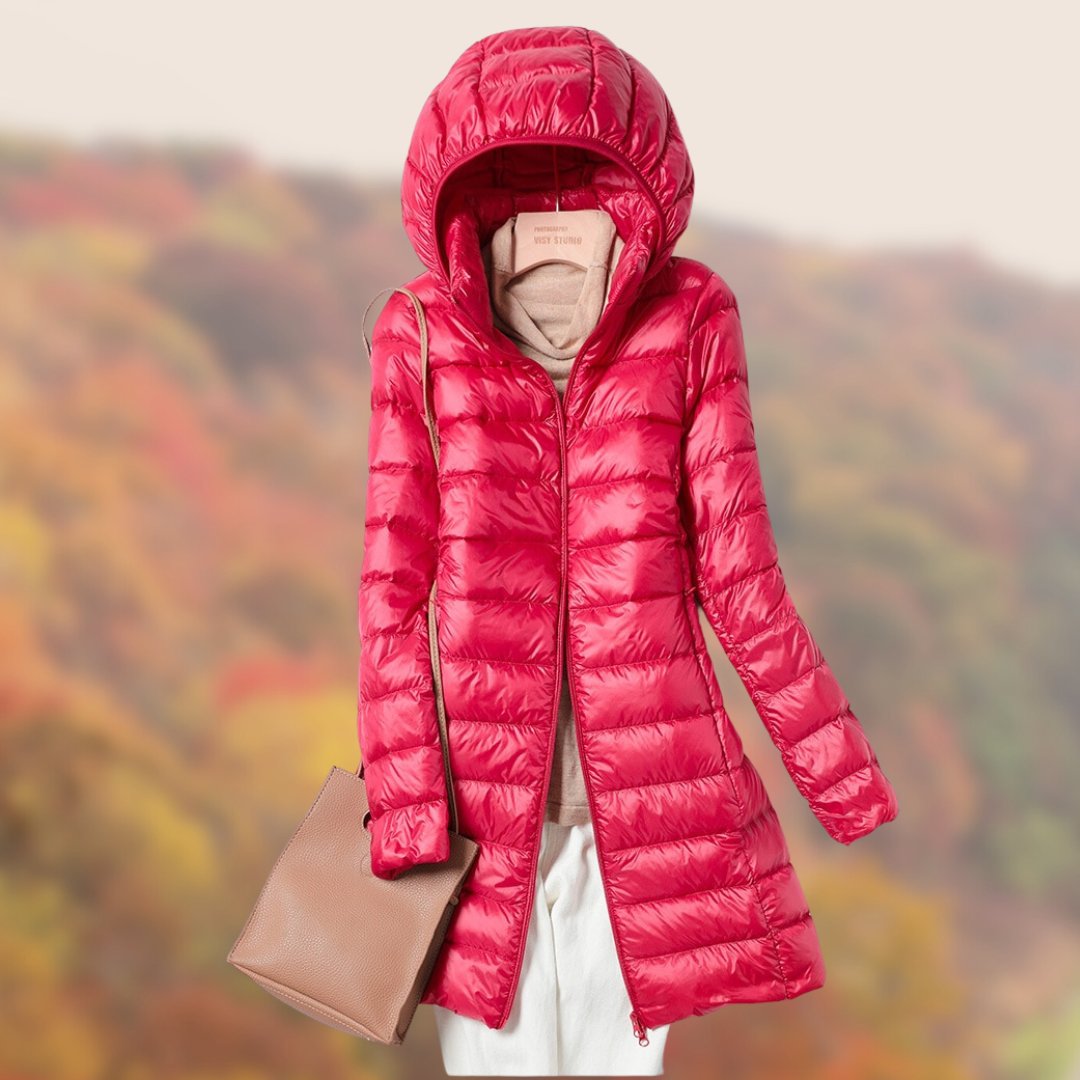 Women's Puffer Coat - Red