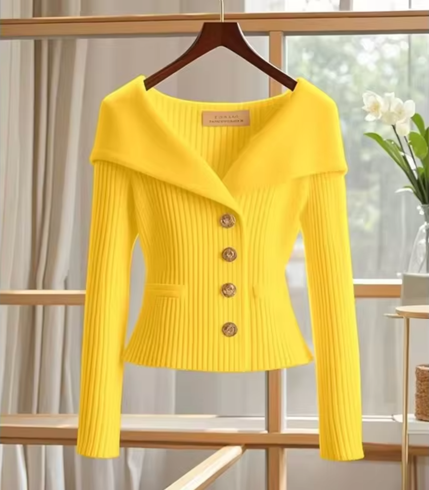 Aurora Women's Ribbed Off Shoulder Cardigan 6