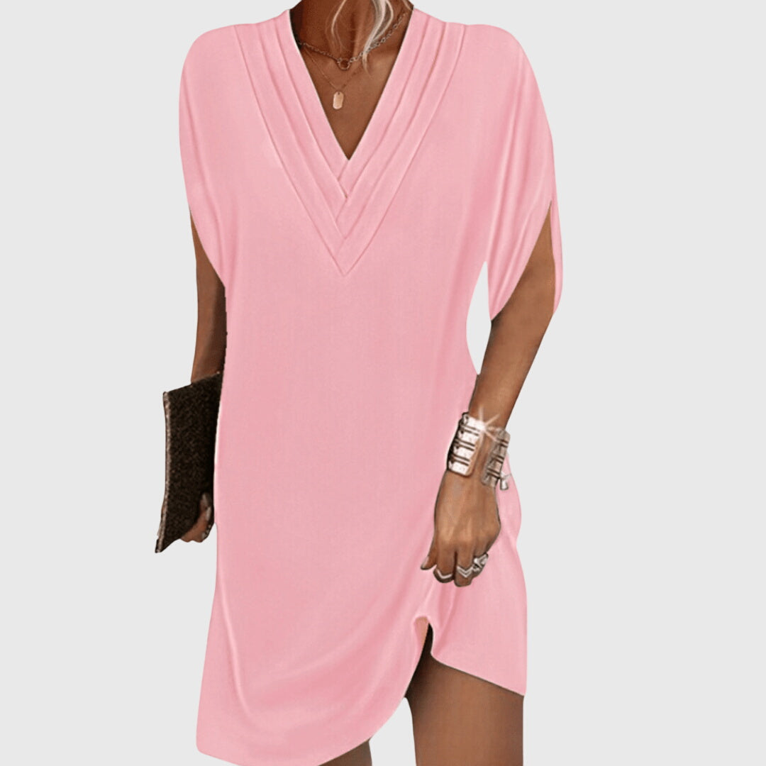 Ava Women's V Neck Wrap Mini Dress 3