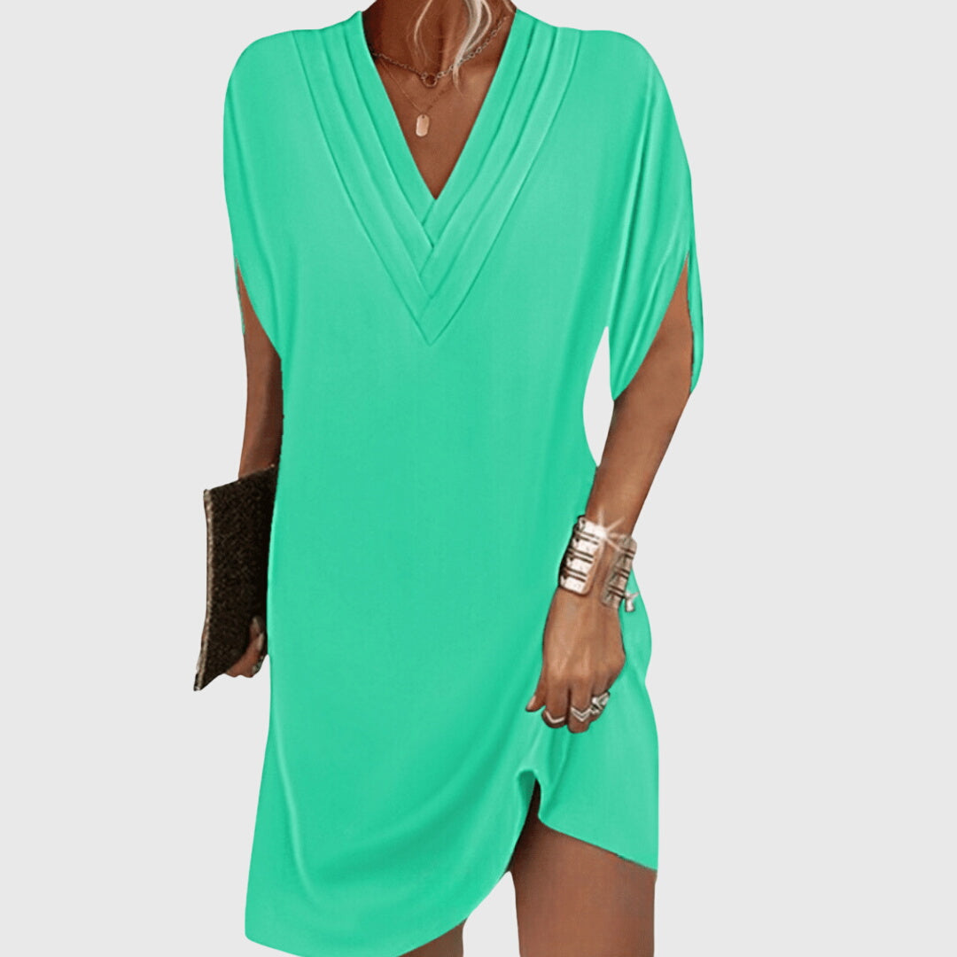Ava Women's V Neck Wrap Mini Dress 4
