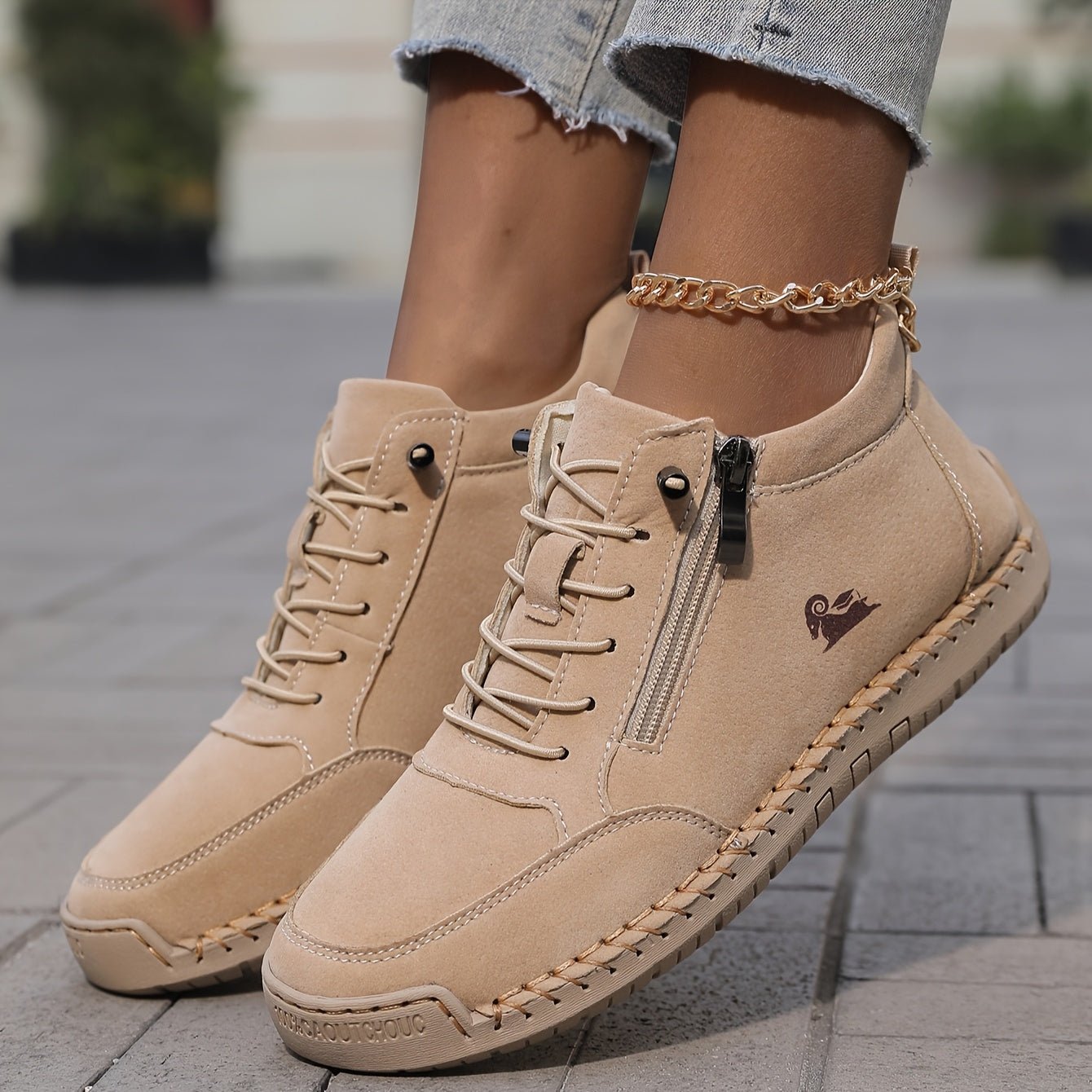 Women's Faux Leather Sneakers