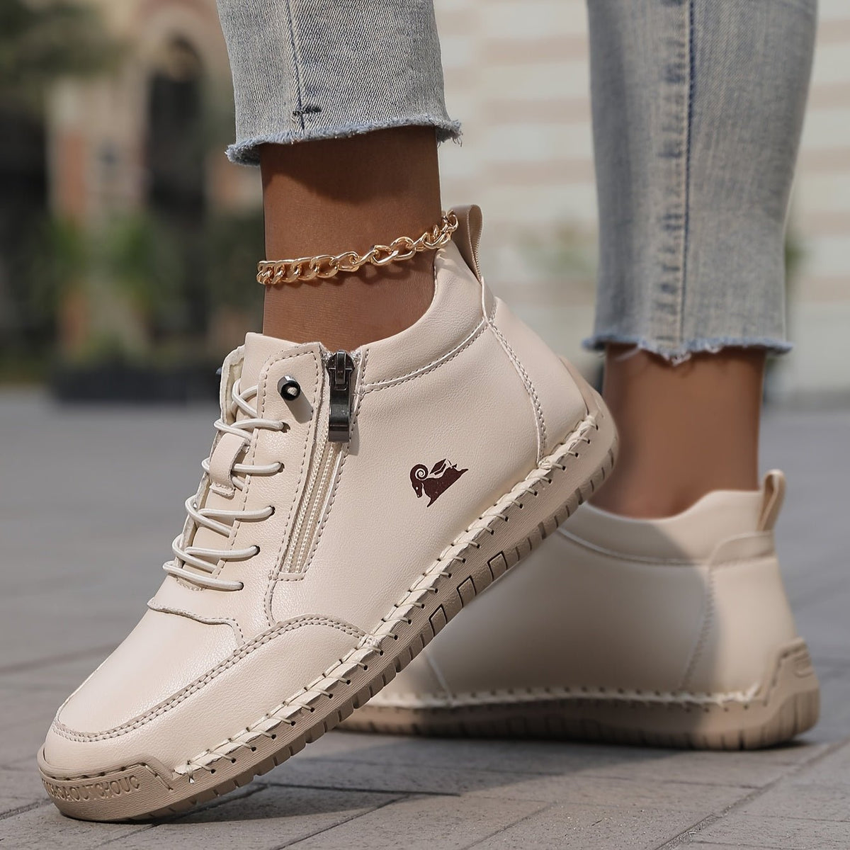 Women's Faux Leather Sneakers