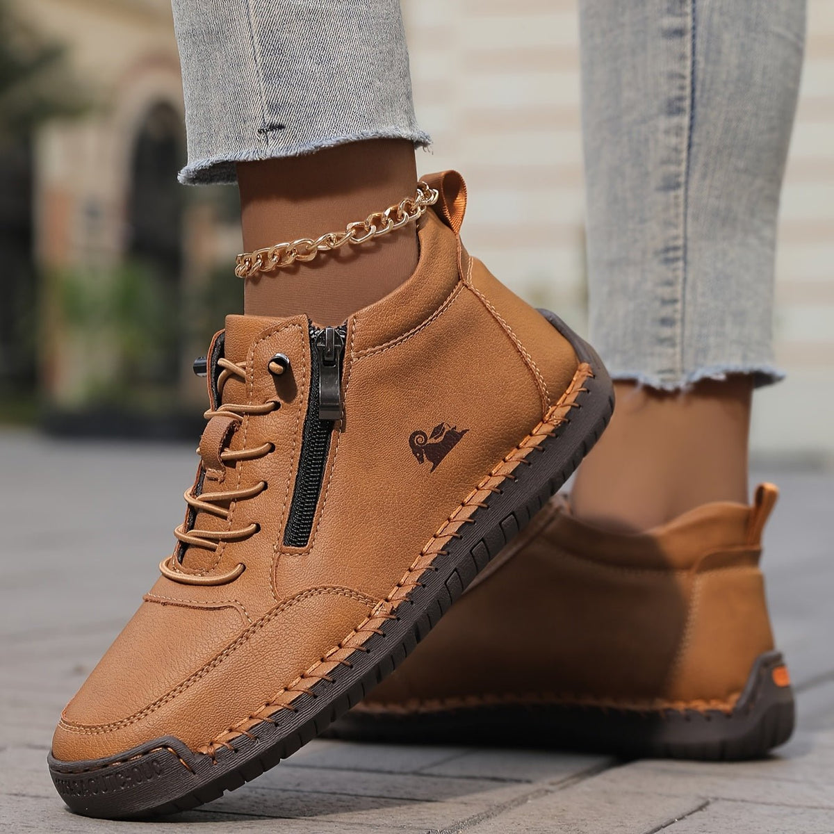 Women's Faux Leather Sneakers