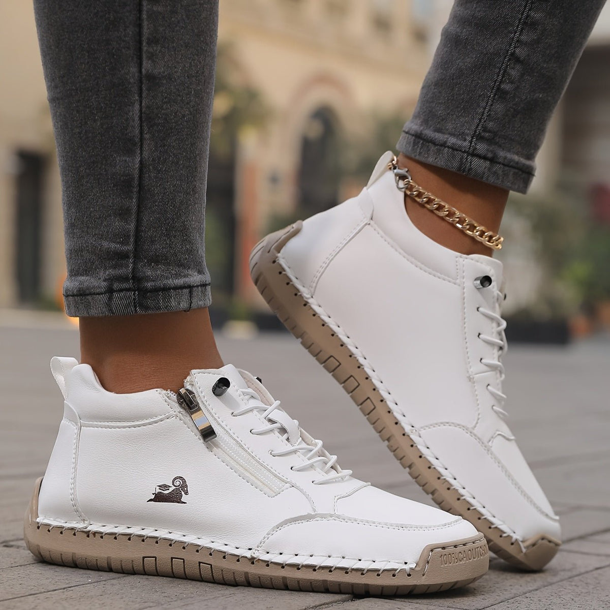 Women's Faux Leather Sneakers