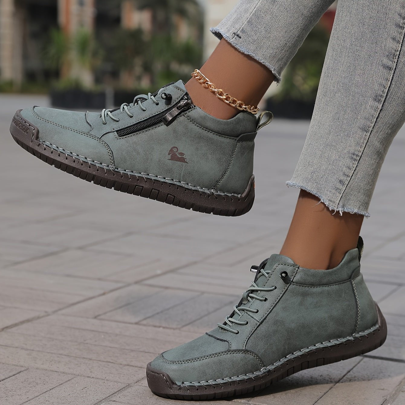 Women's Faux Leather Sneakers