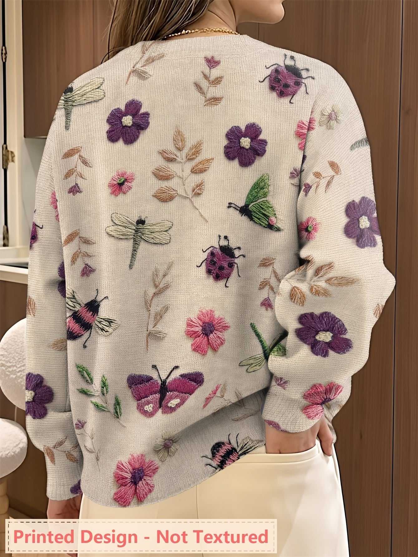 Women's Floral Pullover Sweater