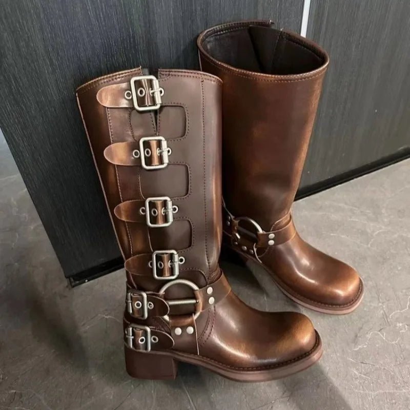 Women's Knee-High Boots - Brown
