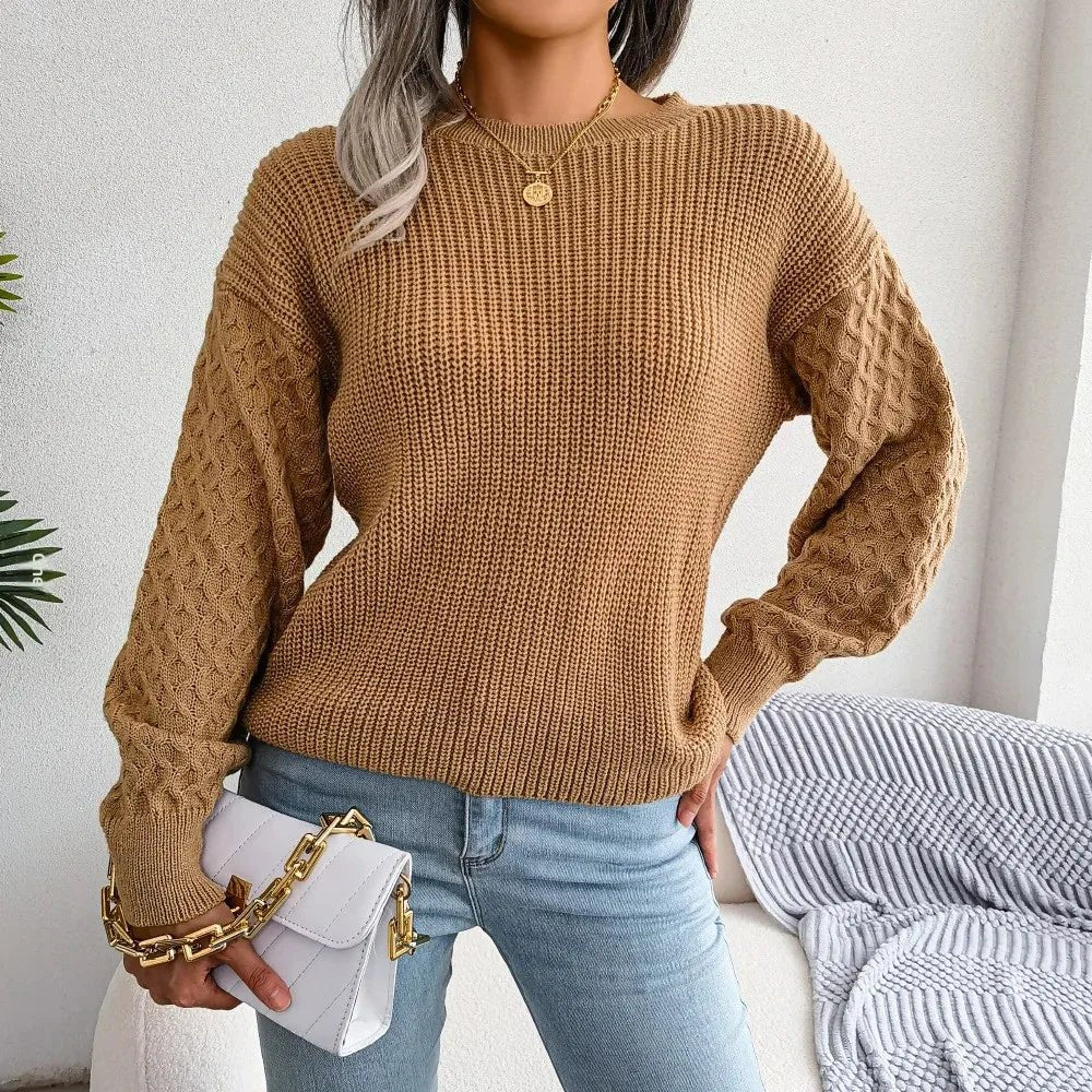Women's Knit Sweater - Khaki