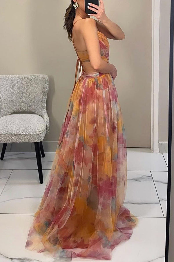 Bethany Women's Chiffon Wrap Maxi Dress 6