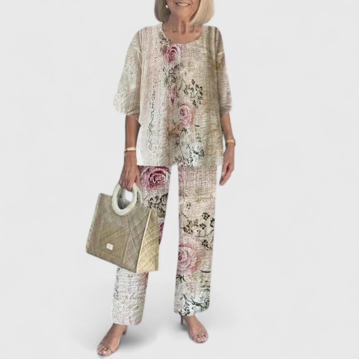 Bethany Women's Floral Wide Leg Trousers 12