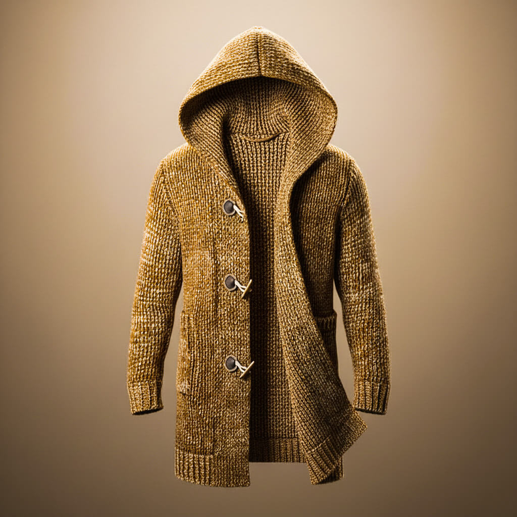 Brett Men's Wool Hooded Cardigan 1