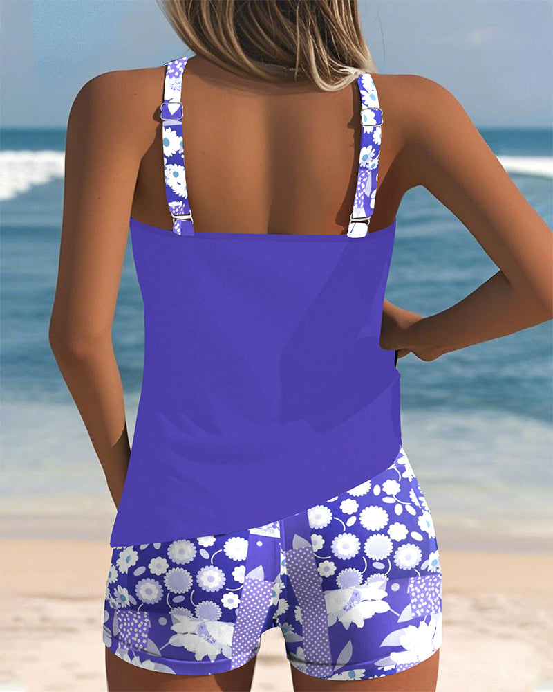 Camille Women's Printed Tank Top & Shorts Set 4