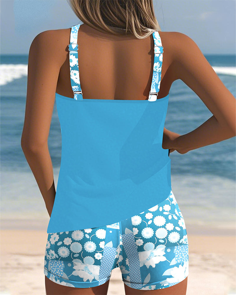 Camille Women's Printed Tank Top & Shorts Set 8