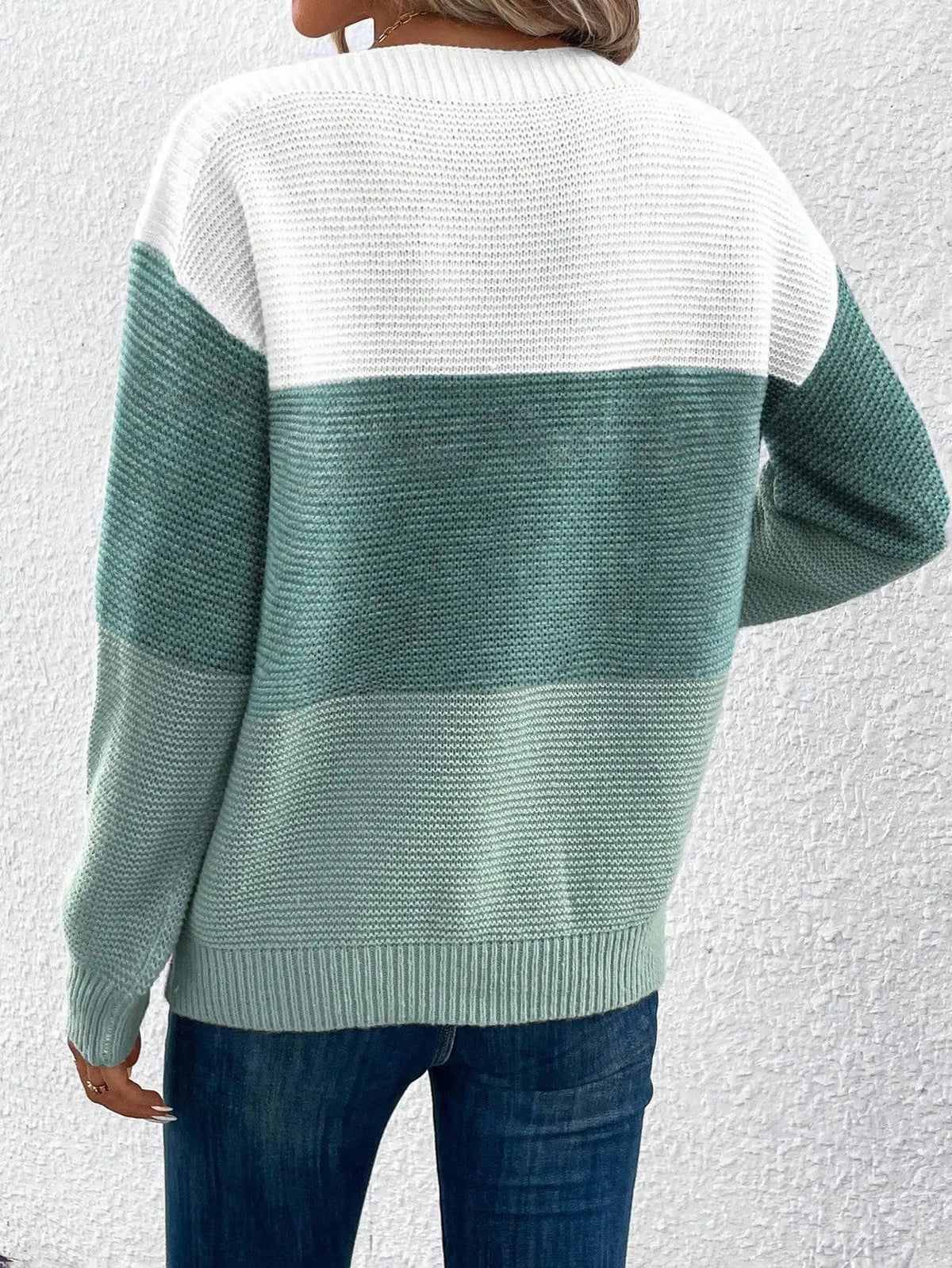 Women's Color-Block Wool Sweater