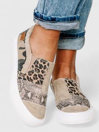 Women's Leopard Slip-On Sneakers