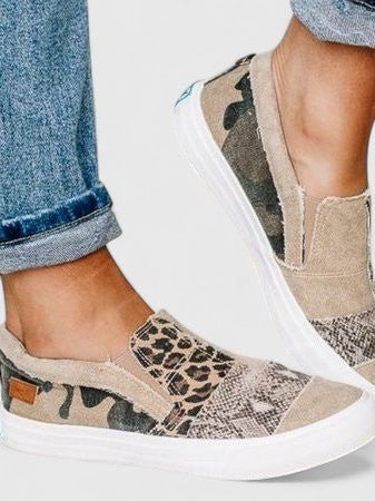 Women's Leopard Slip-On Sneakers