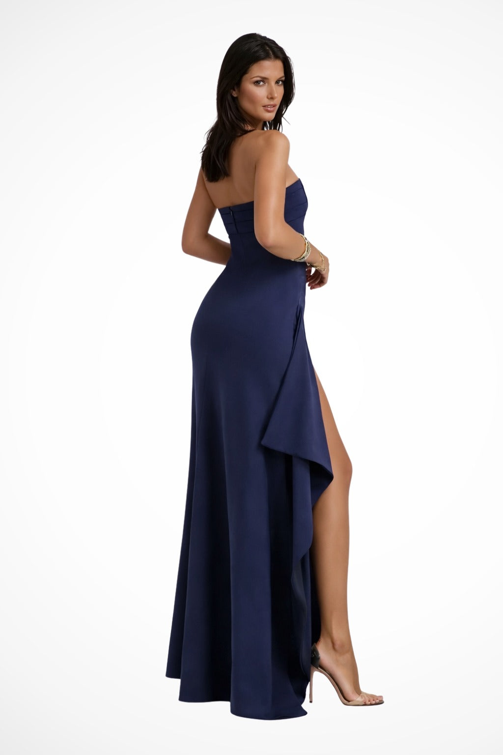 Ruched Strapless Maxi Dress