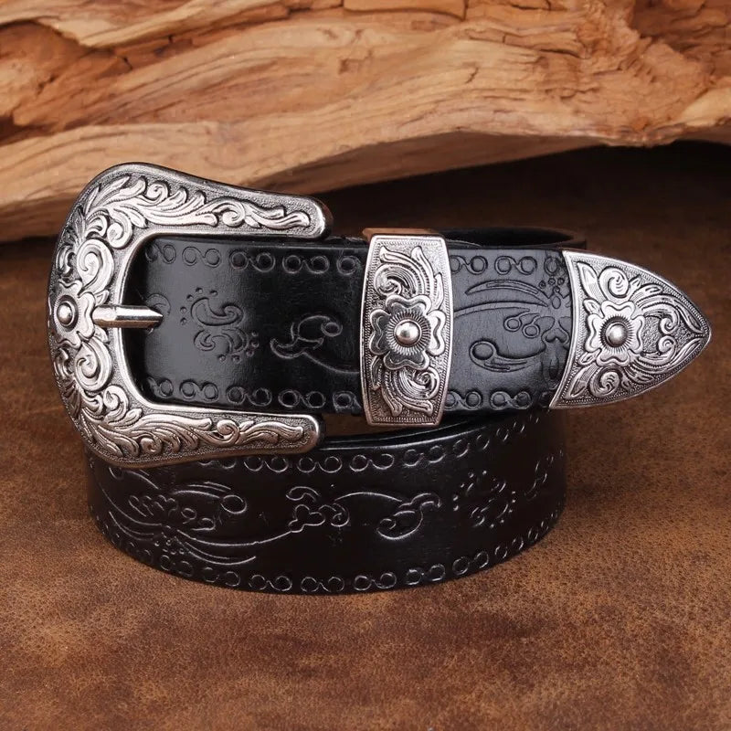 Charlie Men's Leather Embossed Belt 3