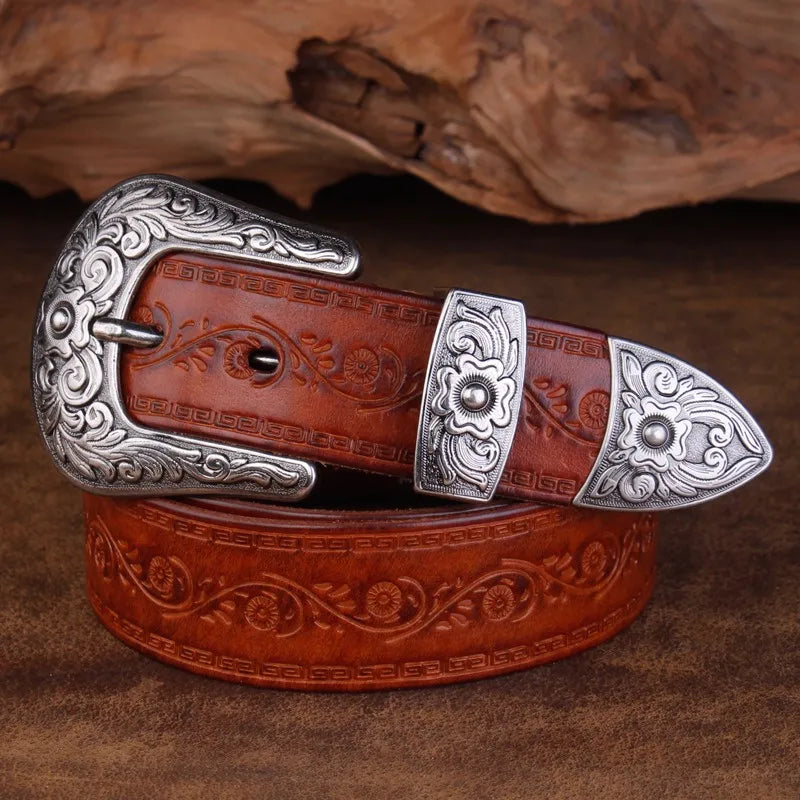 Charlie Men's Leather Embossed Belt 5