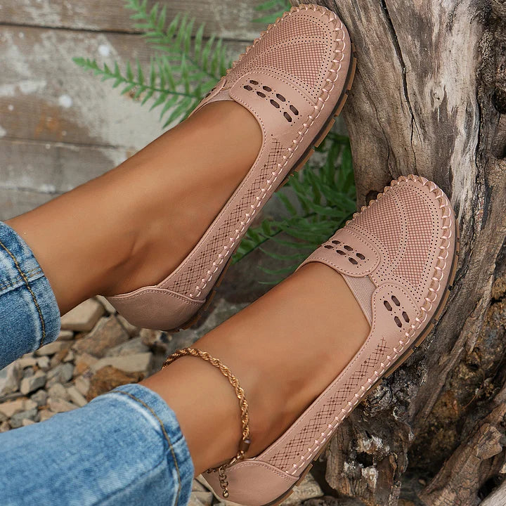 Charlotte Women's Perforated Leather Loafers 14
