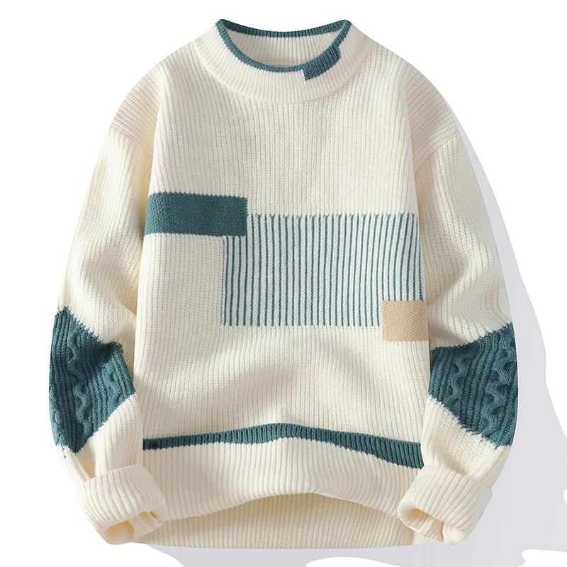 Christopher Men's Cable Knit Pullover Sweater 1