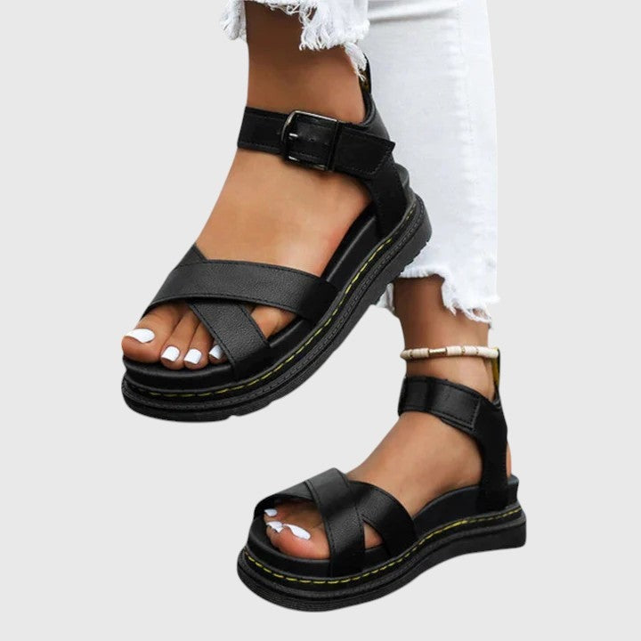 Chunky Platform Sandals - Black
