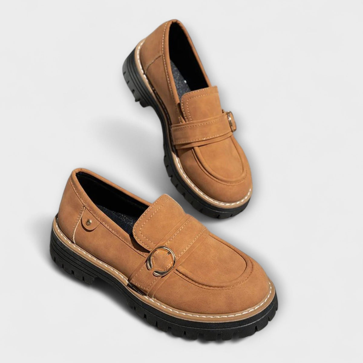 Women's Faux Suede Platform Loafers