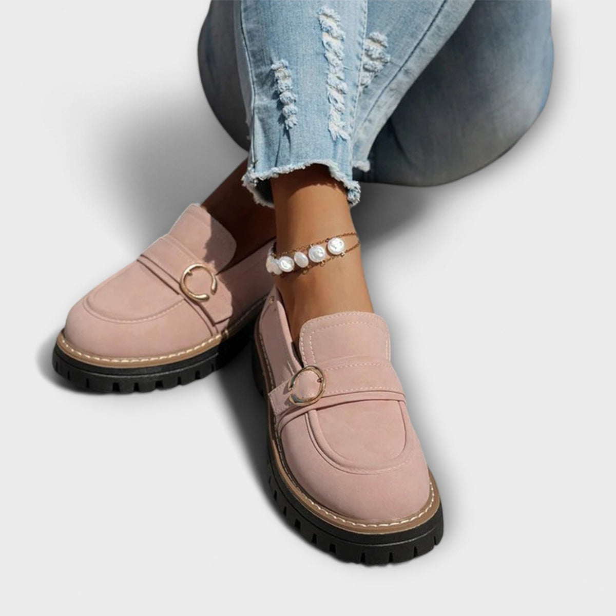 Women's Faux Suede Platform Loafers