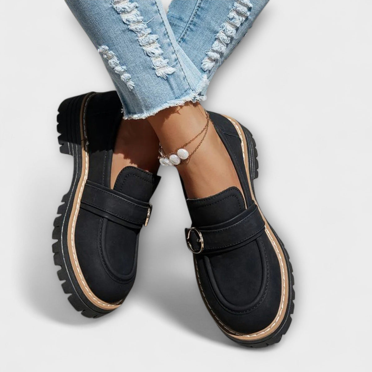 Women's Faux Suede Platform Loafers